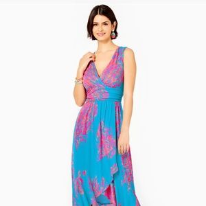 Lilly Pulitzer Moana Wrap Maxi/Midi Dress